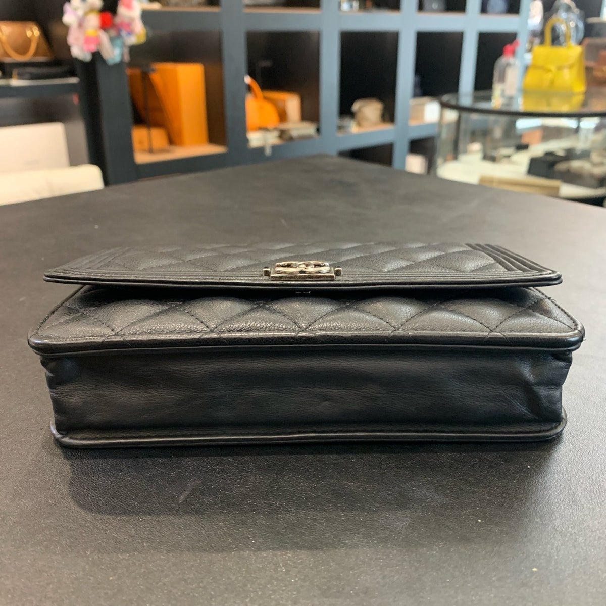 Chanel - Boy Chanel Wallet on Chain - Leather - Black - (small)