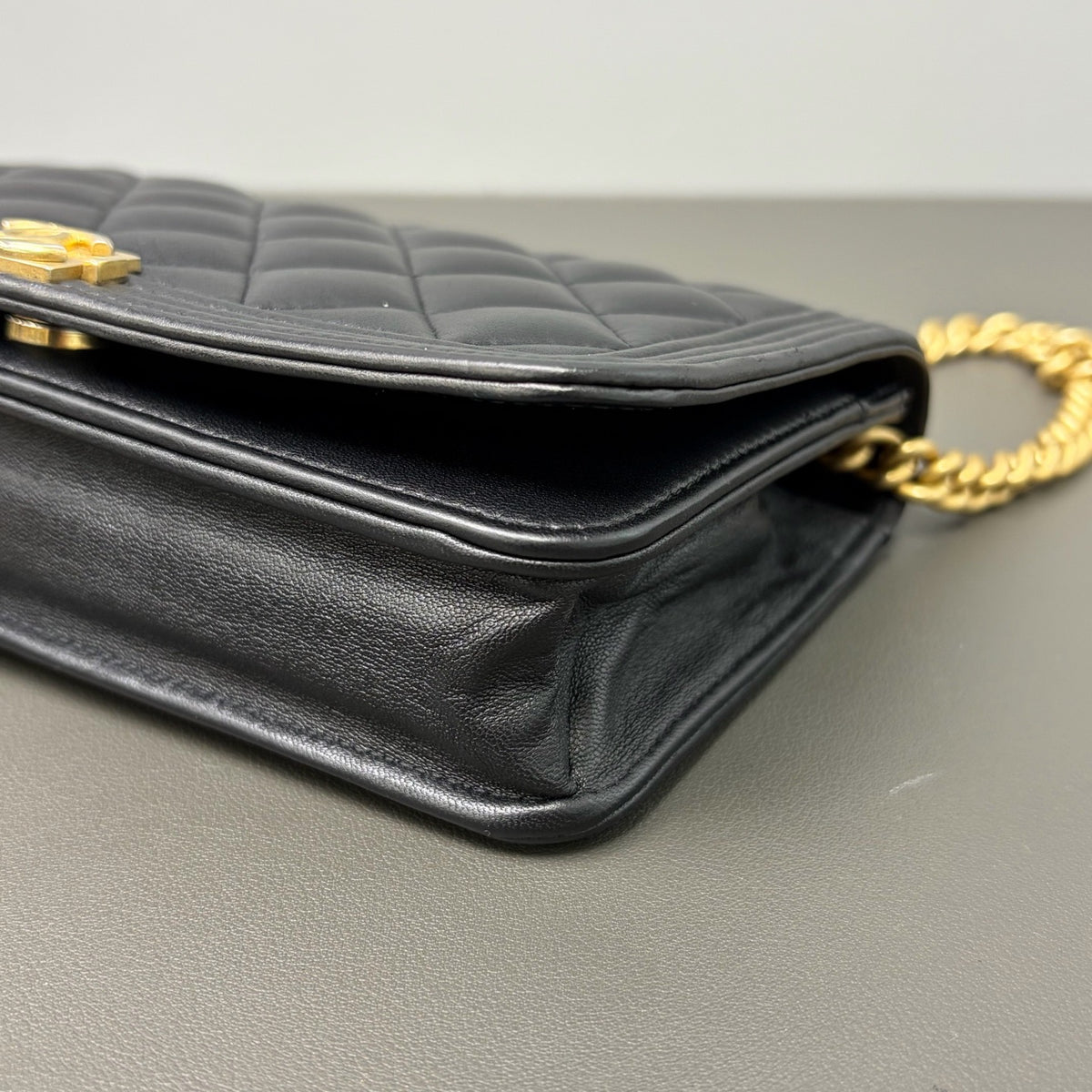 Chanel - Boy Chanel Wallet on Chain - Leather - Black - (Small)