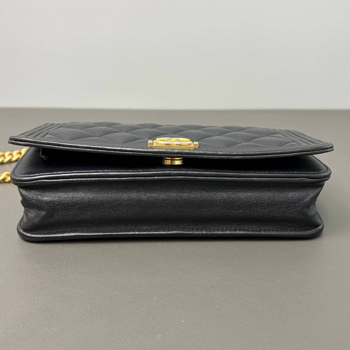 Chanel - Boy Chanel Wallet on Chain - Leather - Black - (Small)