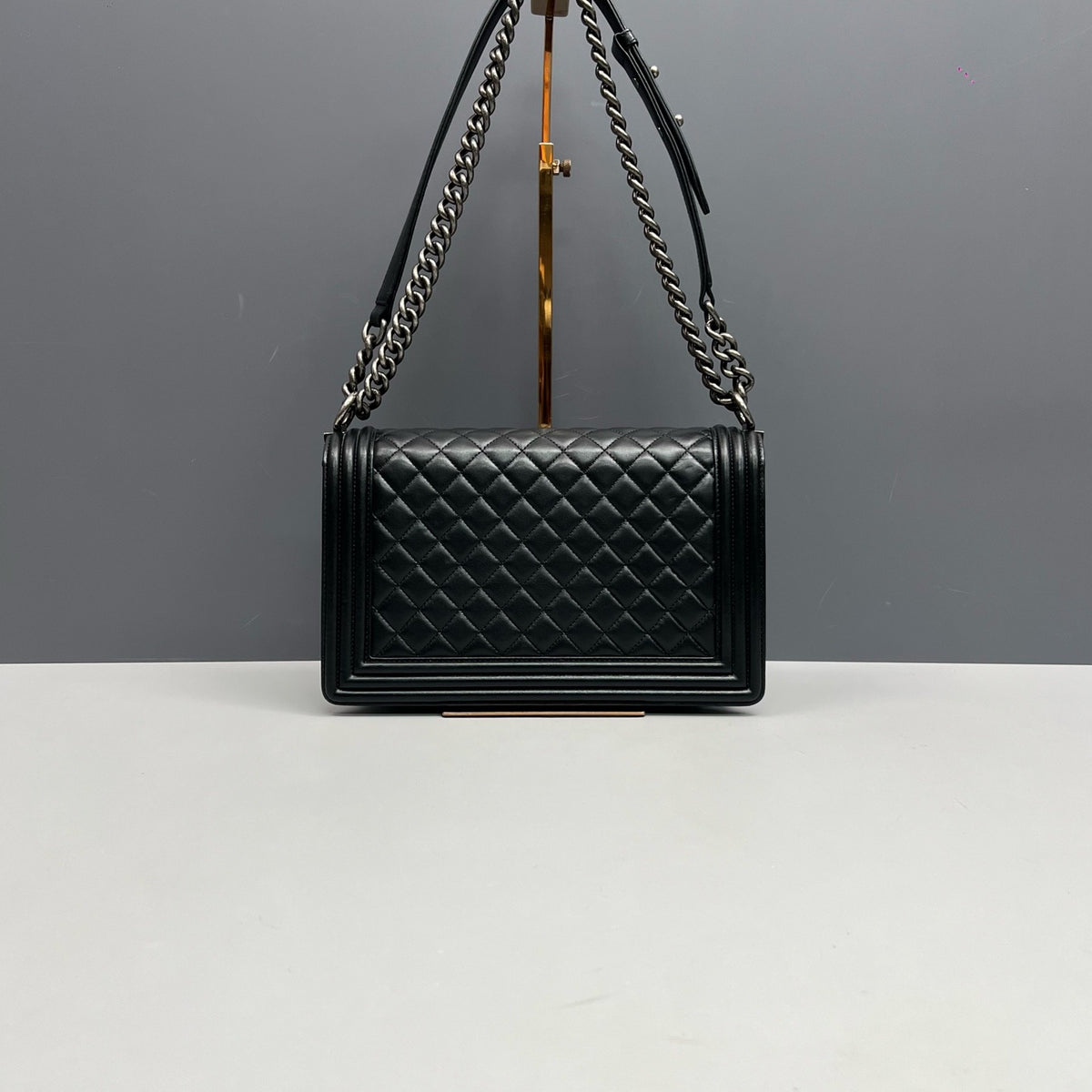 Chanel - Boy Large - Leather - Black - (large)