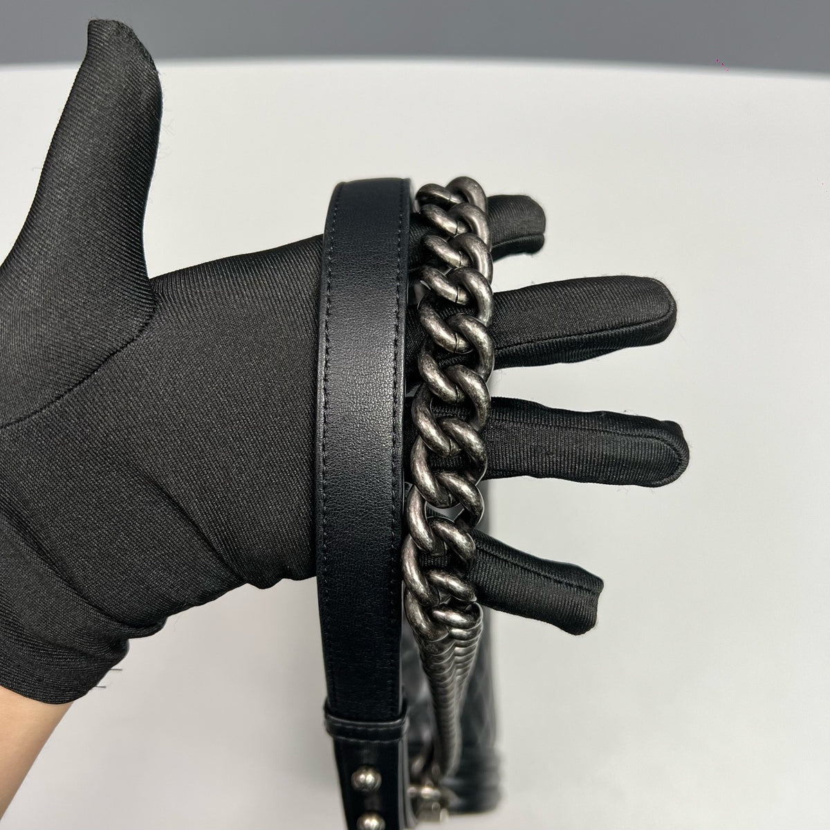 Chanel - Boy Large - Leather - Black - (large)