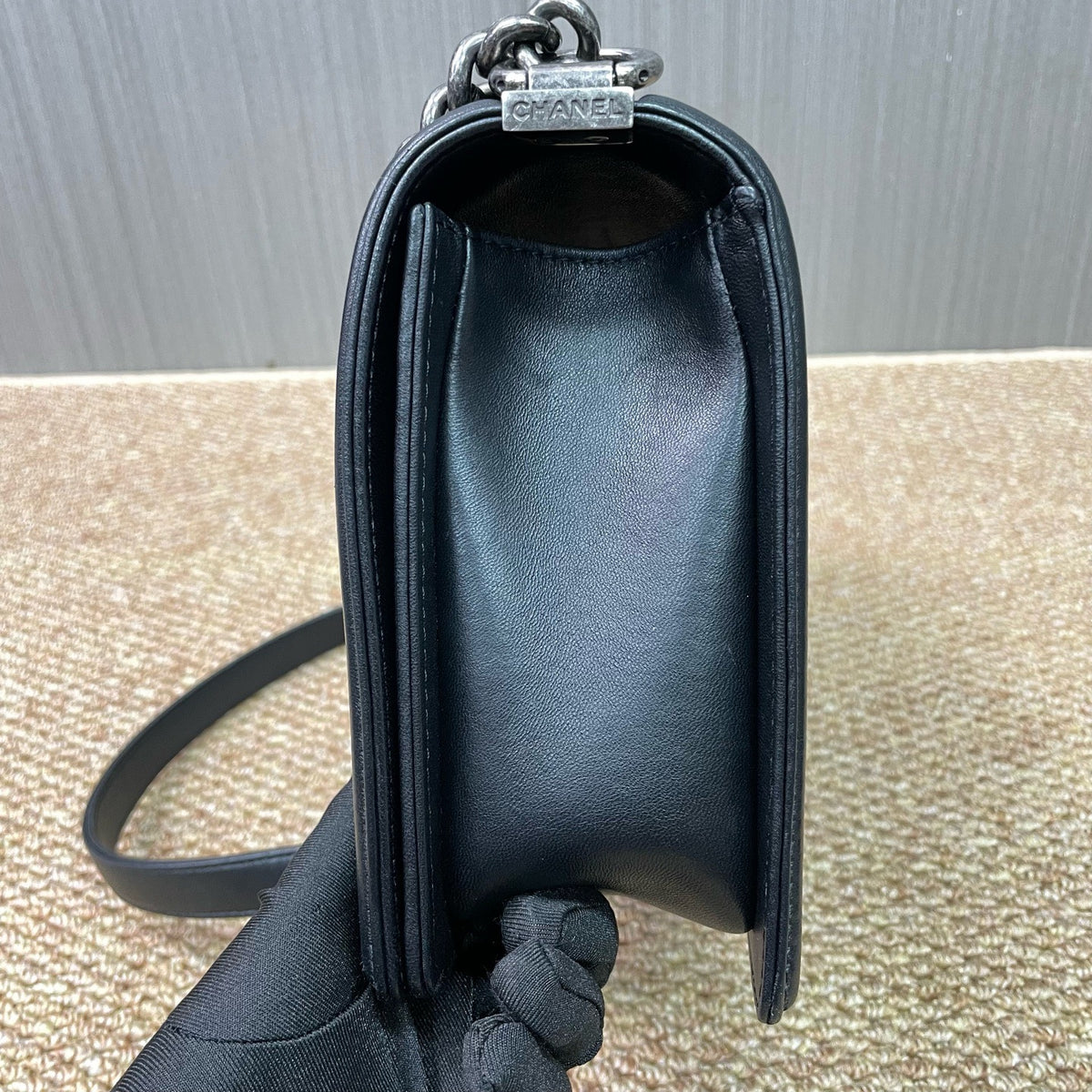 Chanel - Boy Large - Leather - Black - (large)