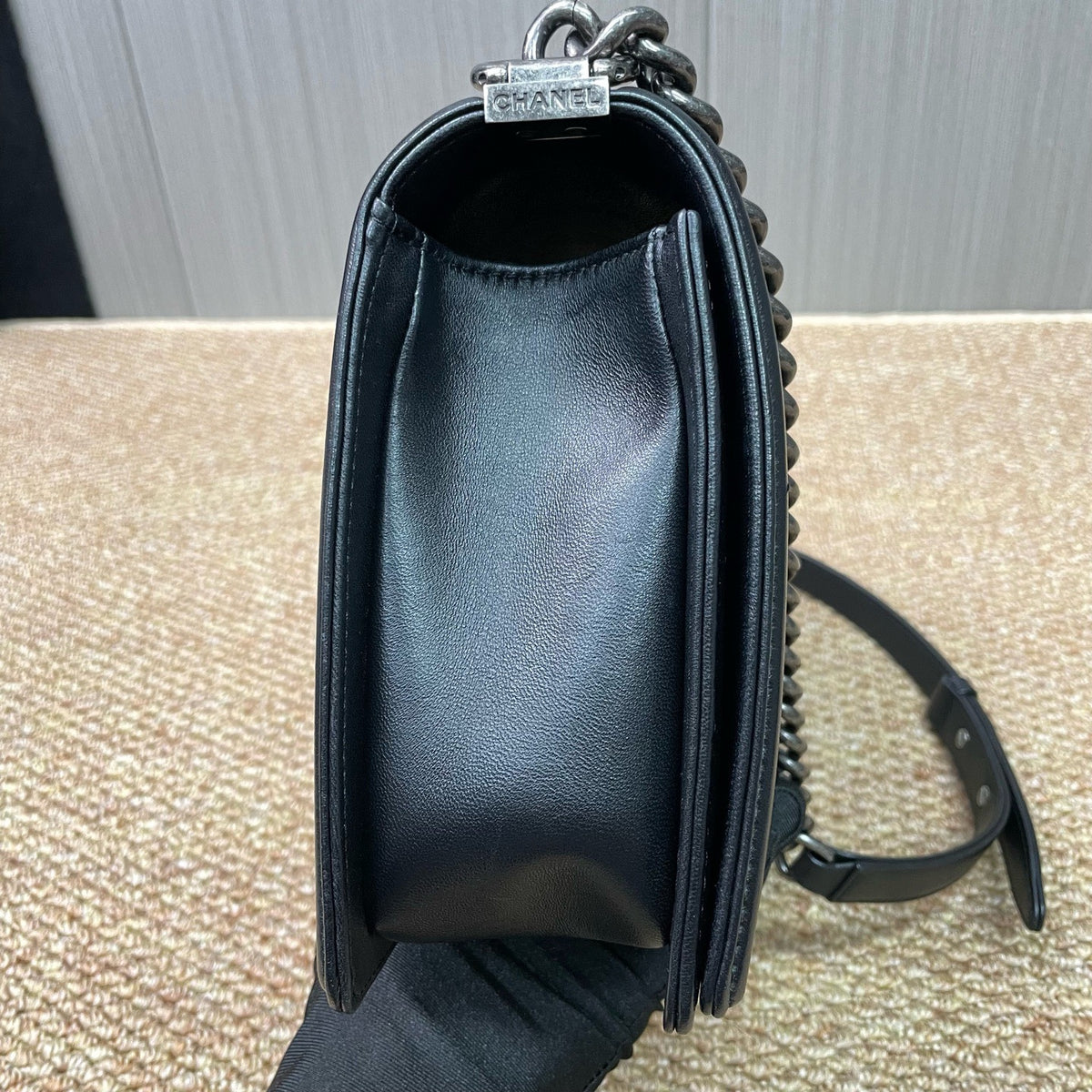 Chanel - Boy Large - Leather - Black - (large)