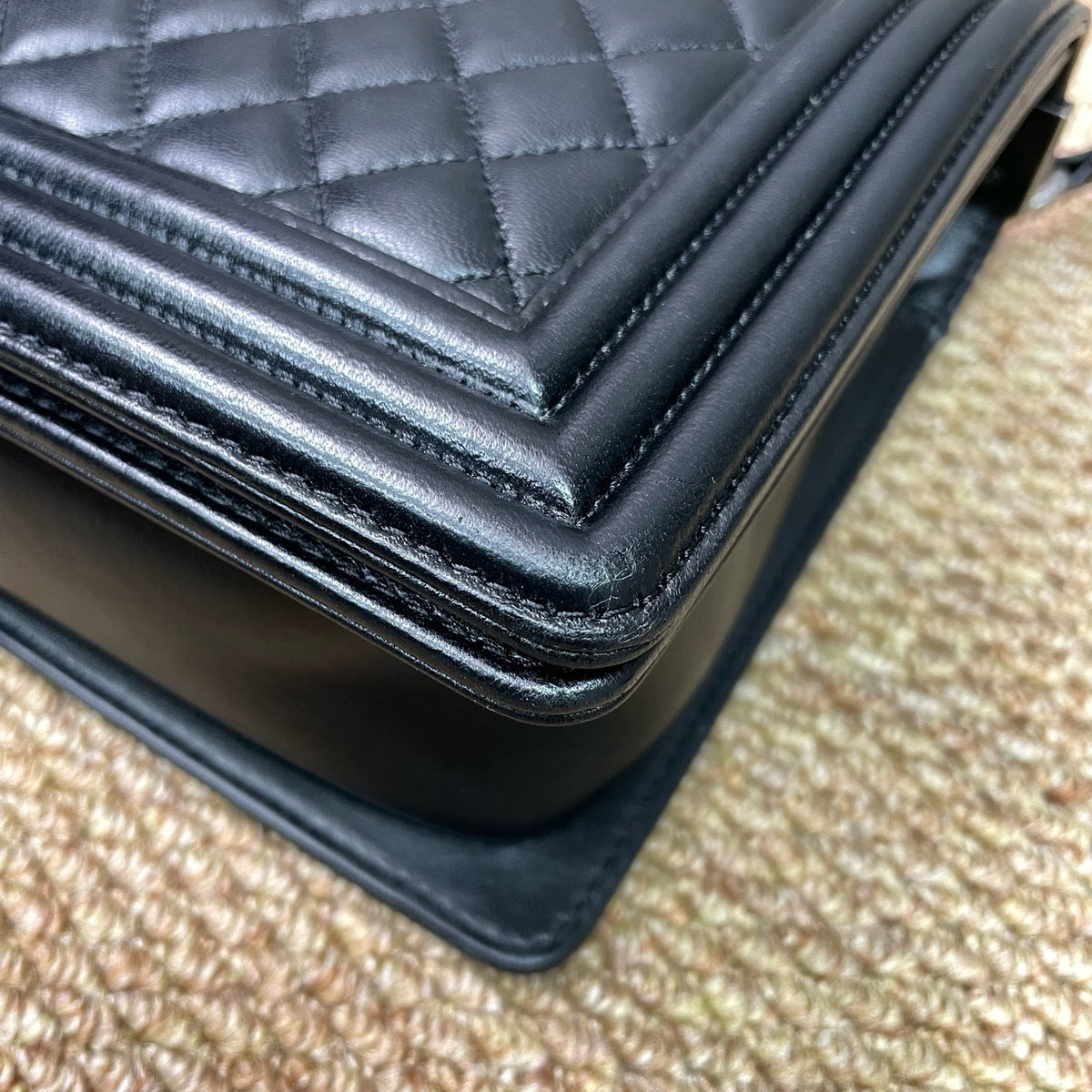 Chanel - Boy Large - Leather - Black - (large)
