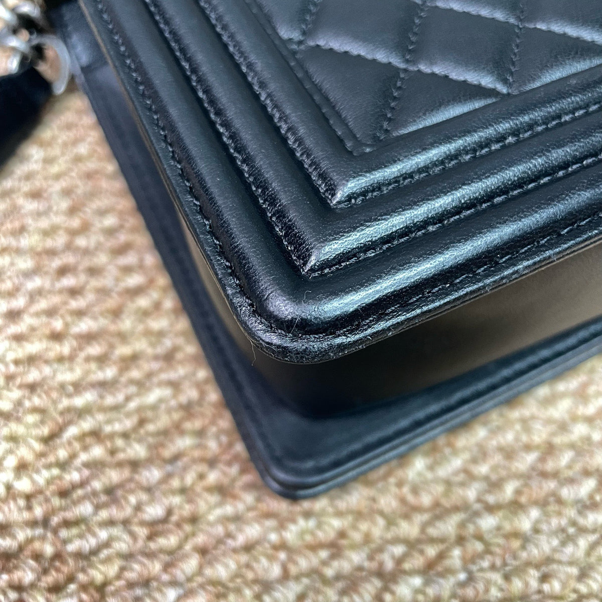 Chanel - Boy Large - Leather - Black - (large)
