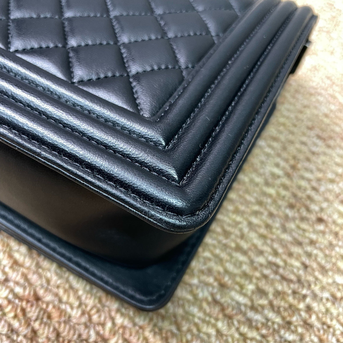 Chanel - Boy Large - Leather - Black - (large)