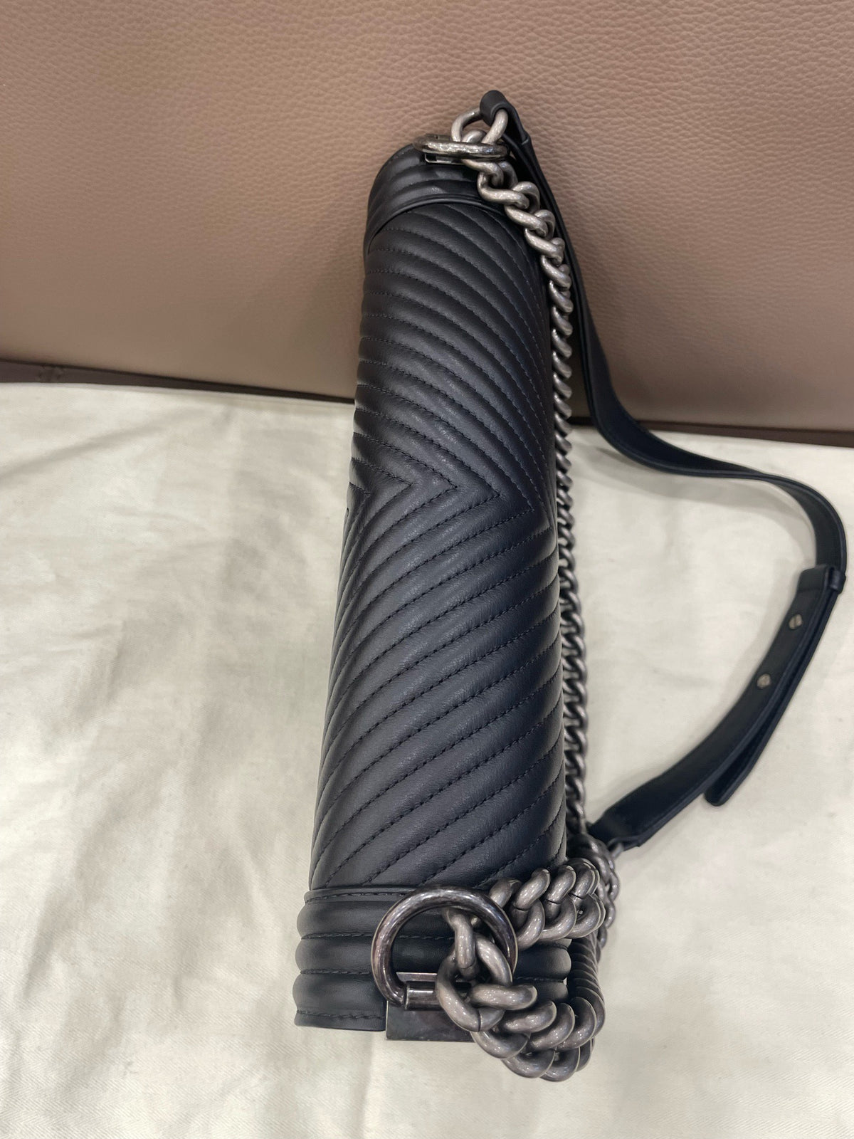 Chanel - Boy Large - Leather - Black - (large)