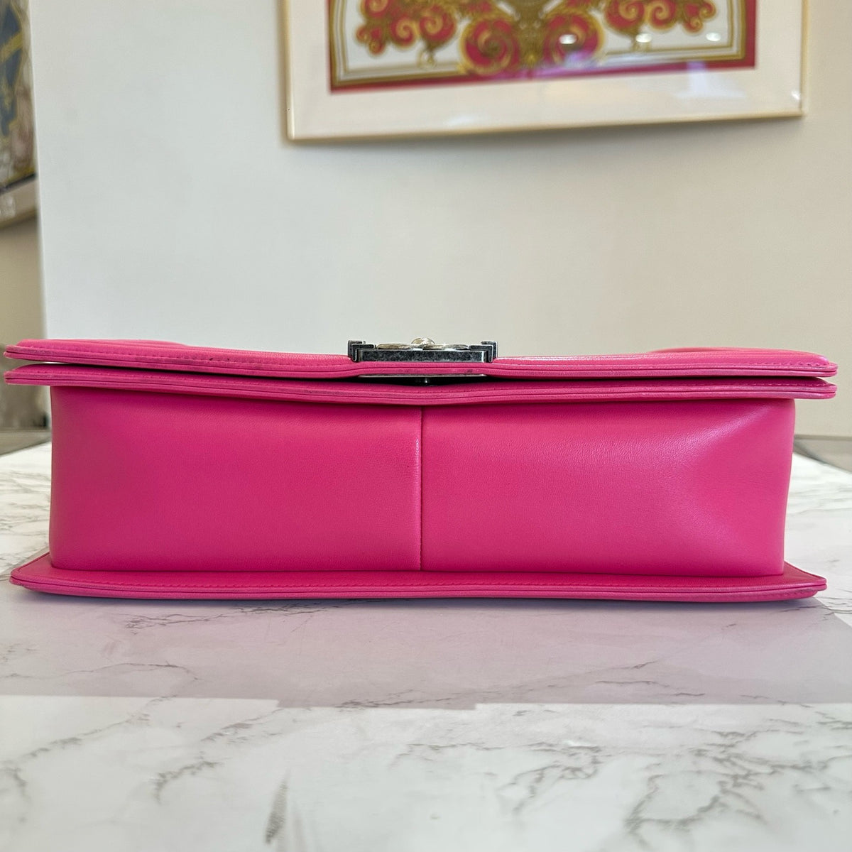 Chanel - Boy Large - Leather - Pink - (large)
