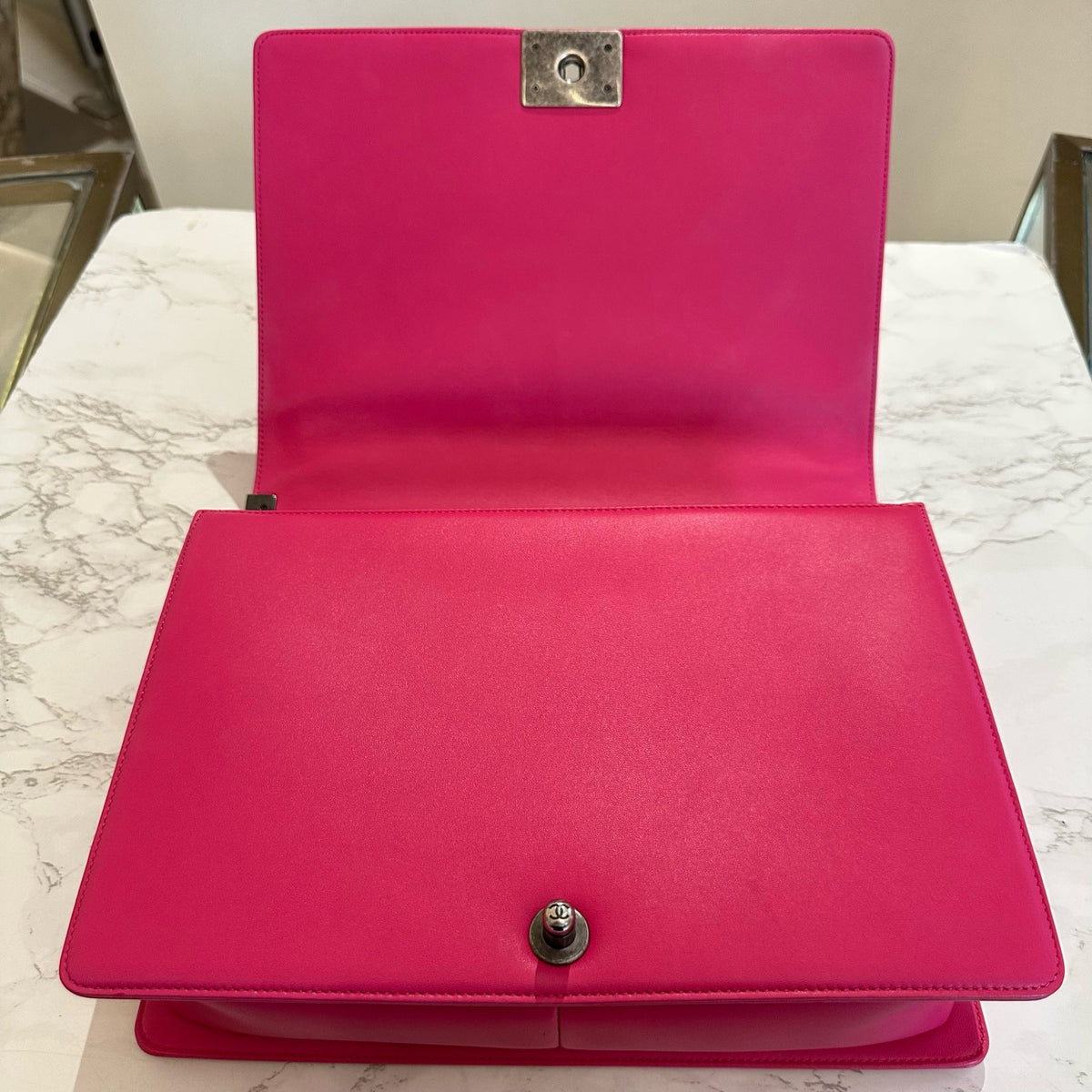 Chanel - Boy Large - Leather - Pink - (large)