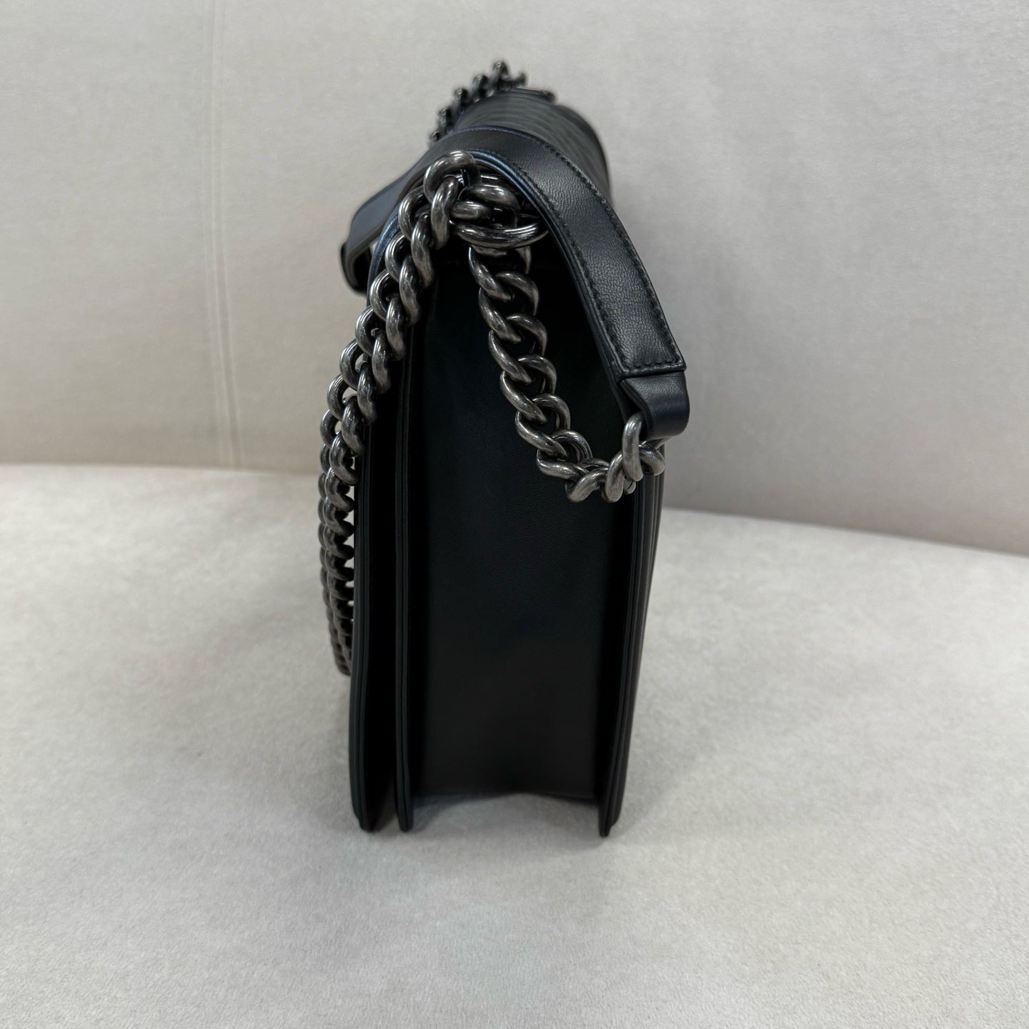 Chanel - Boy - Leather - Black - (large)