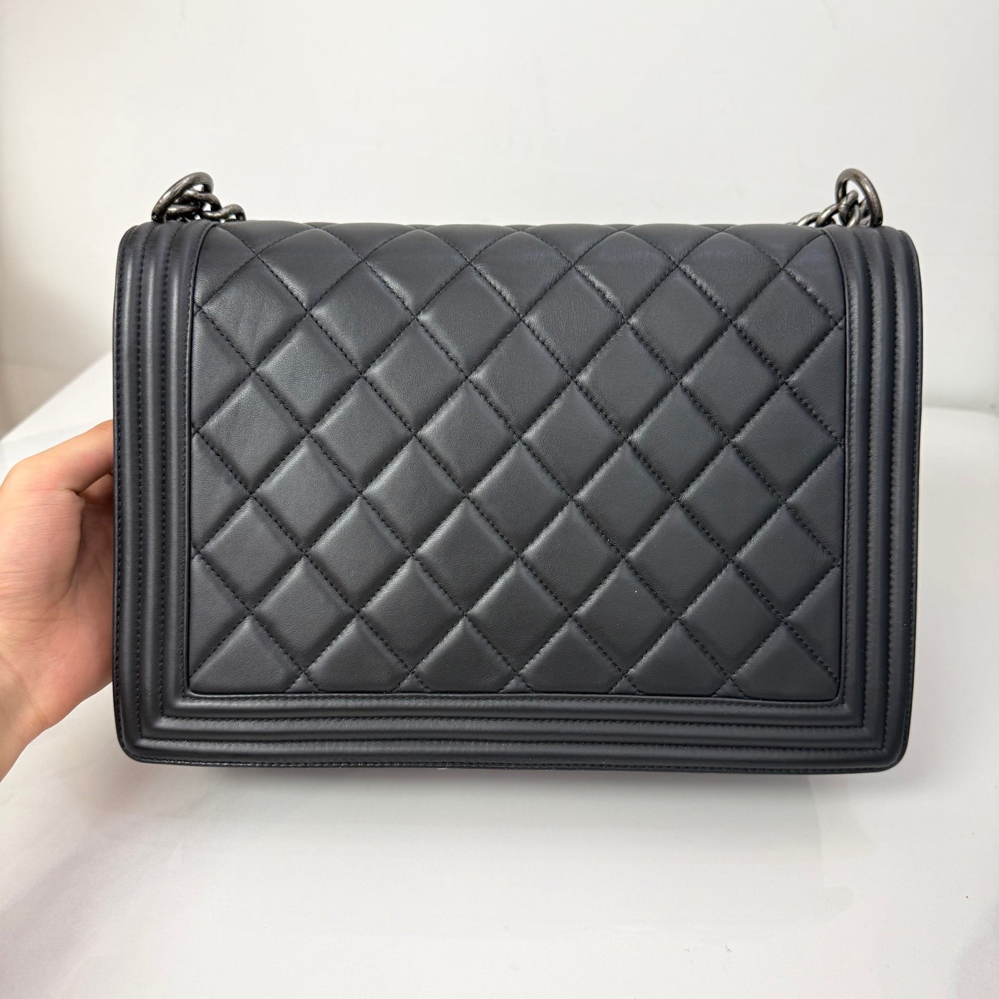 Chanel - Boy - Leather - Black - (large)