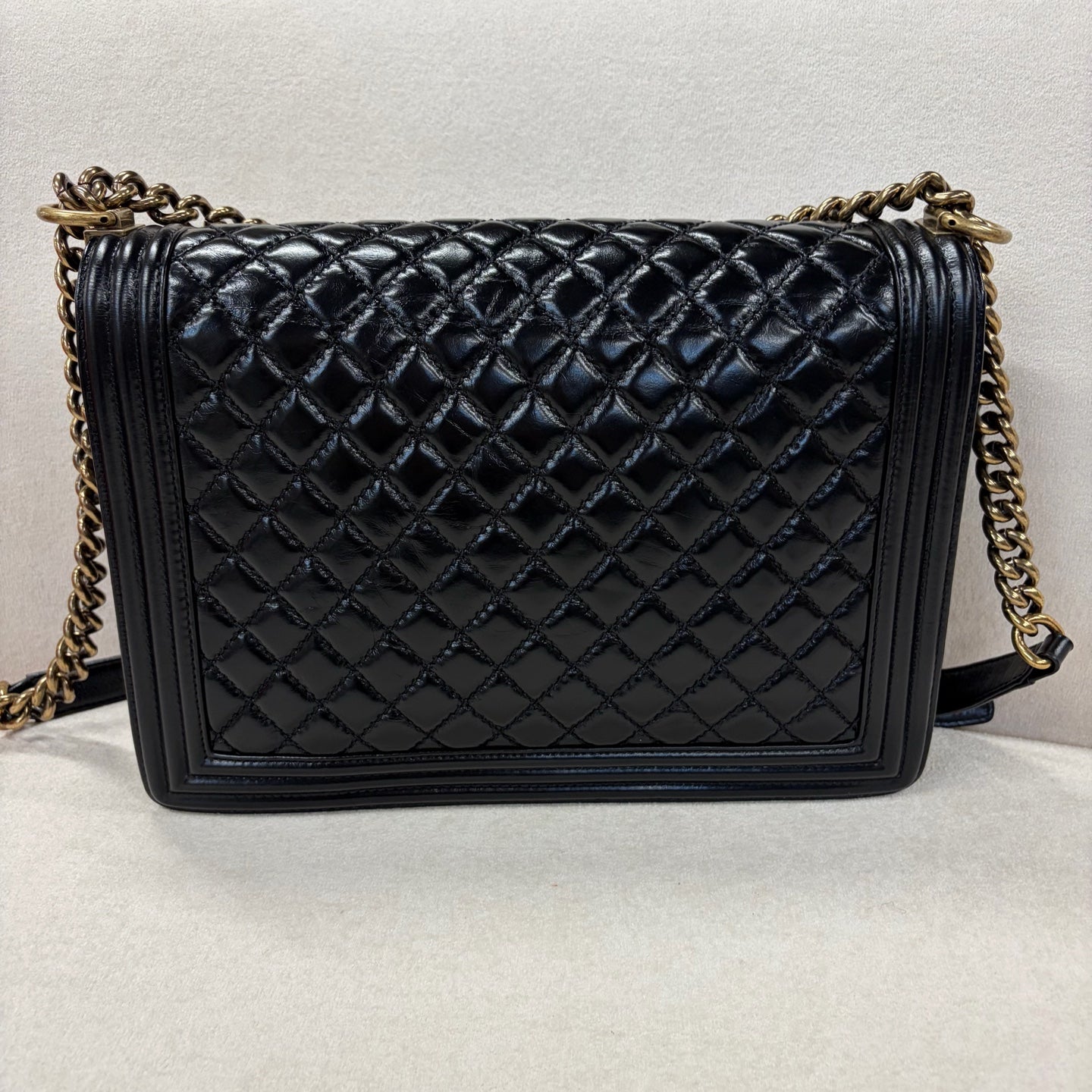 Chanel - Boy - Leather - Black - (large)