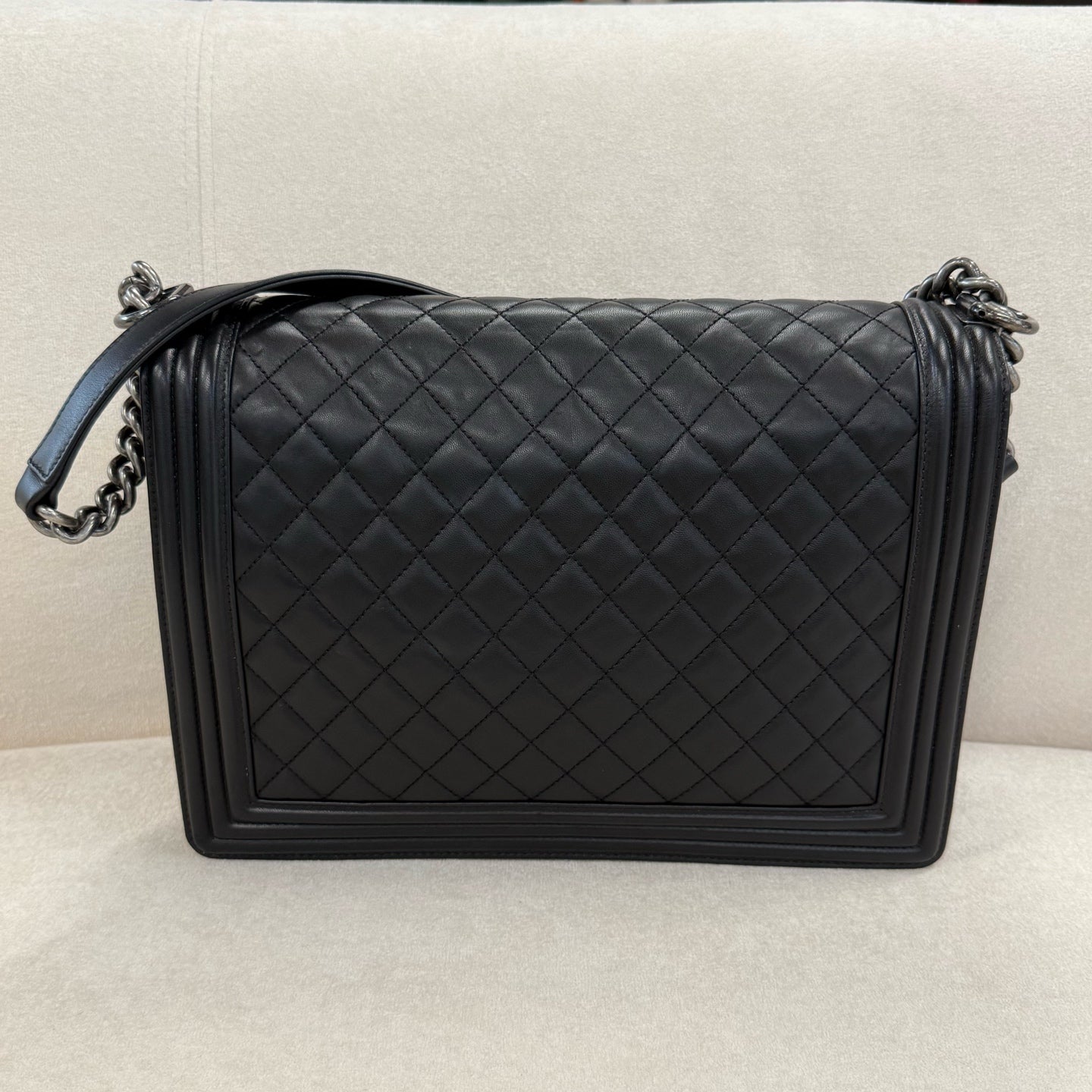 Chanel - Boy - Leather - Black - (large)