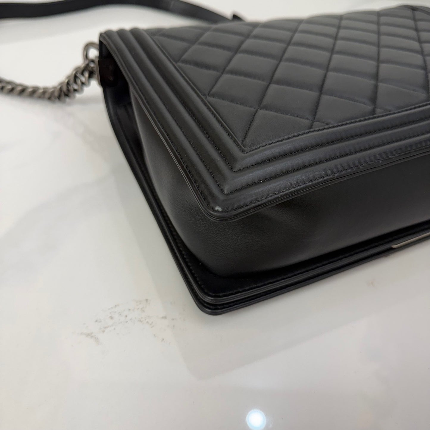 Chanel - Boy - Leather - Black - (large)