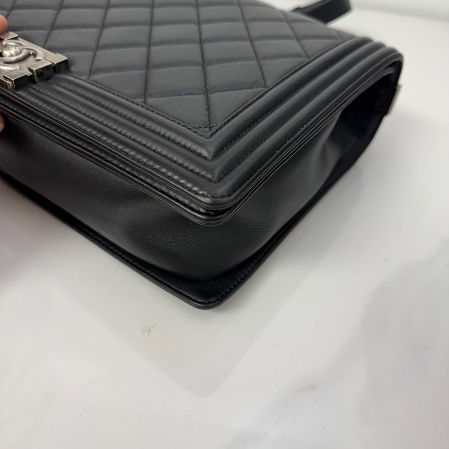 Chanel - Boy - Leather - Black - (large)