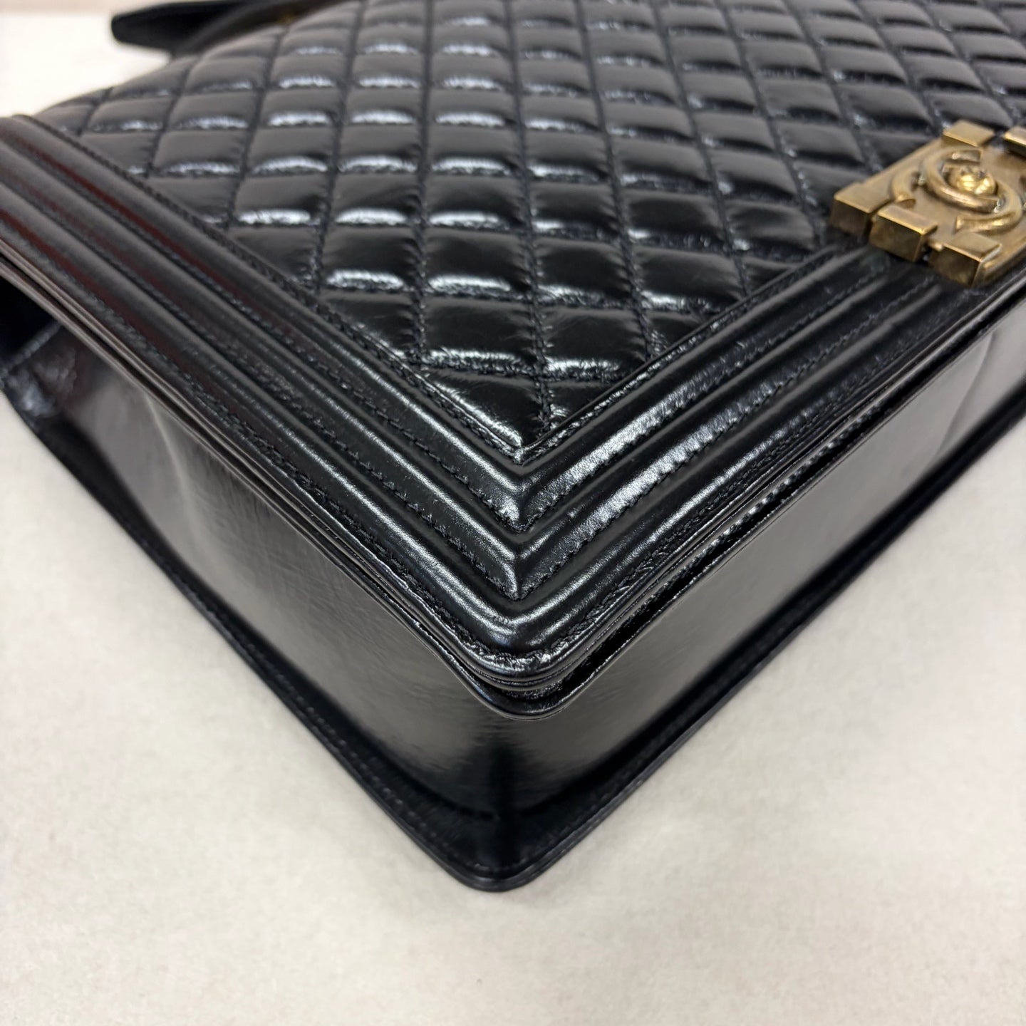 Chanel - Boy - Leather - Black - (large)