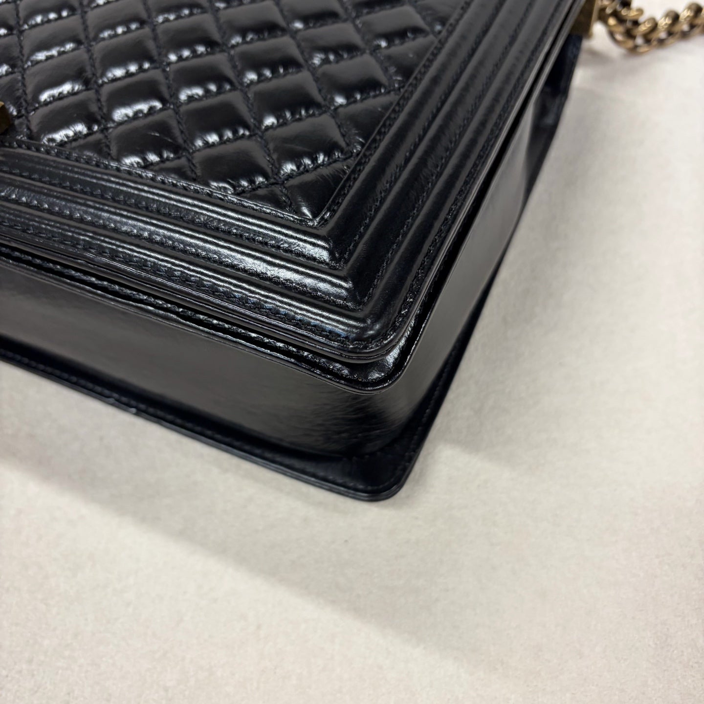 Chanel - Boy - Leather - Black - (large)