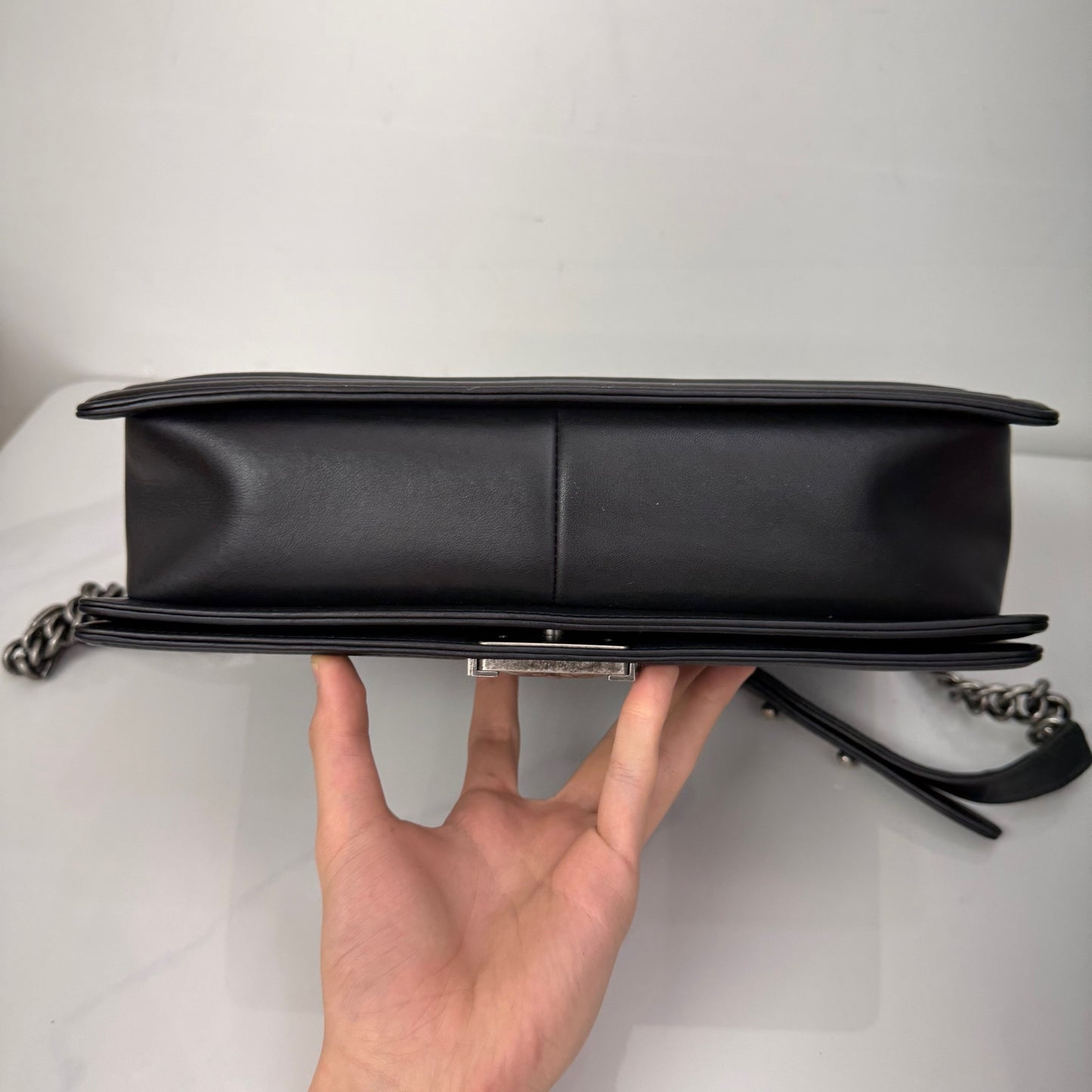 Chanel - Boy - Leather - Black - (large)