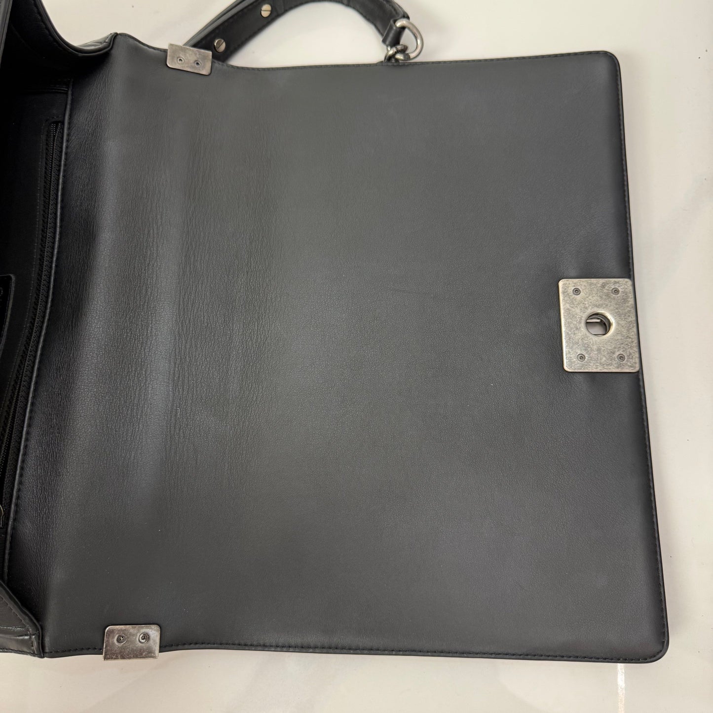 Chanel - Boy - Leather - Black - (large)