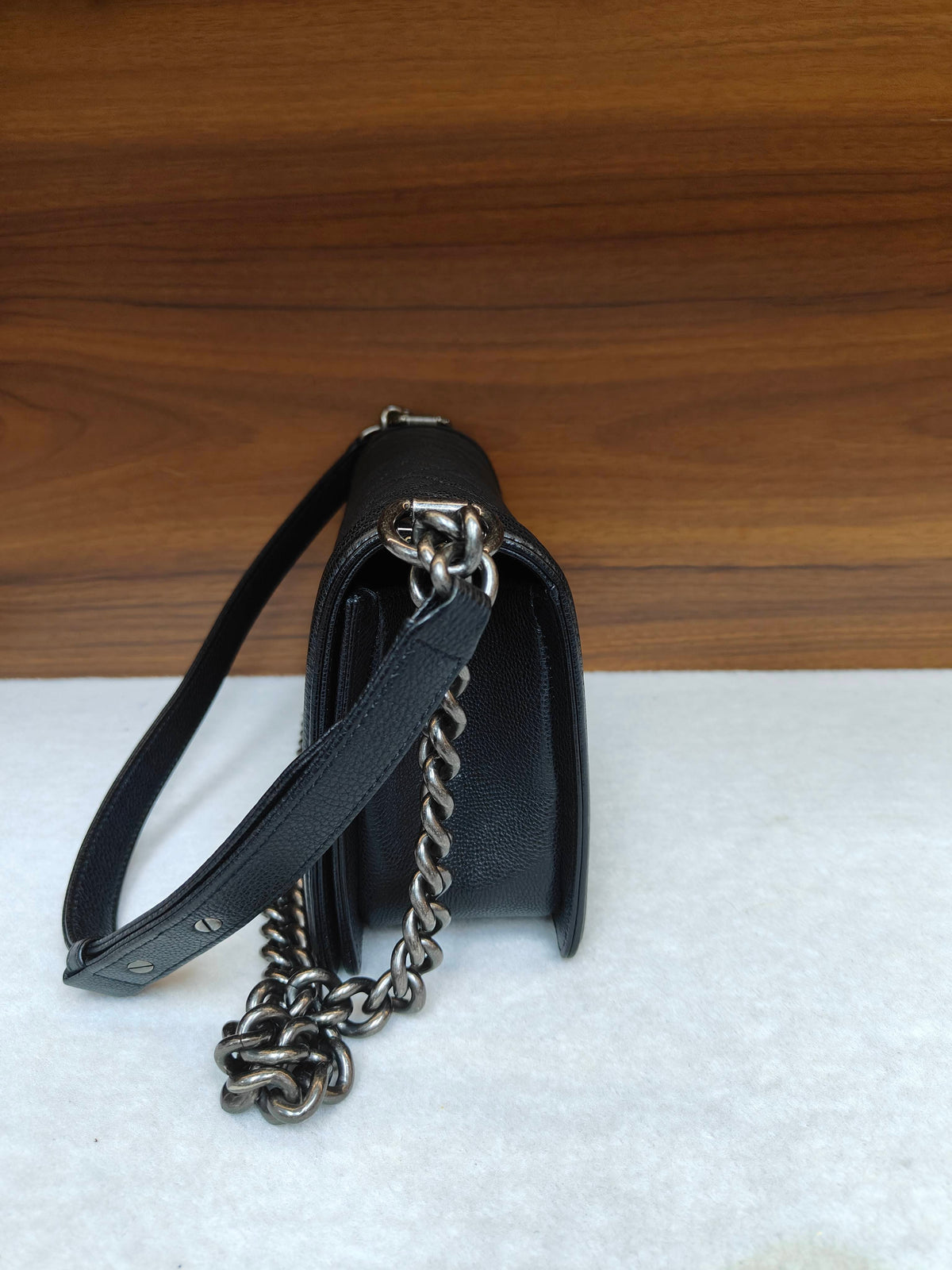 Chanel - Boy - Leather - Black - (medium)