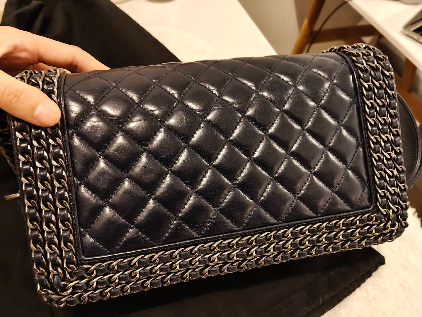 Chanel - Boy - Leather - Black - (medium)