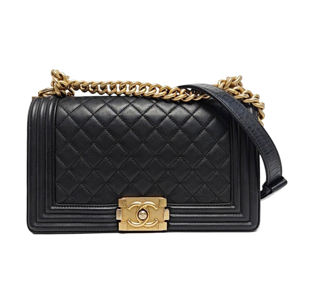 Chanel - Boy - Leather - Black - (medium)