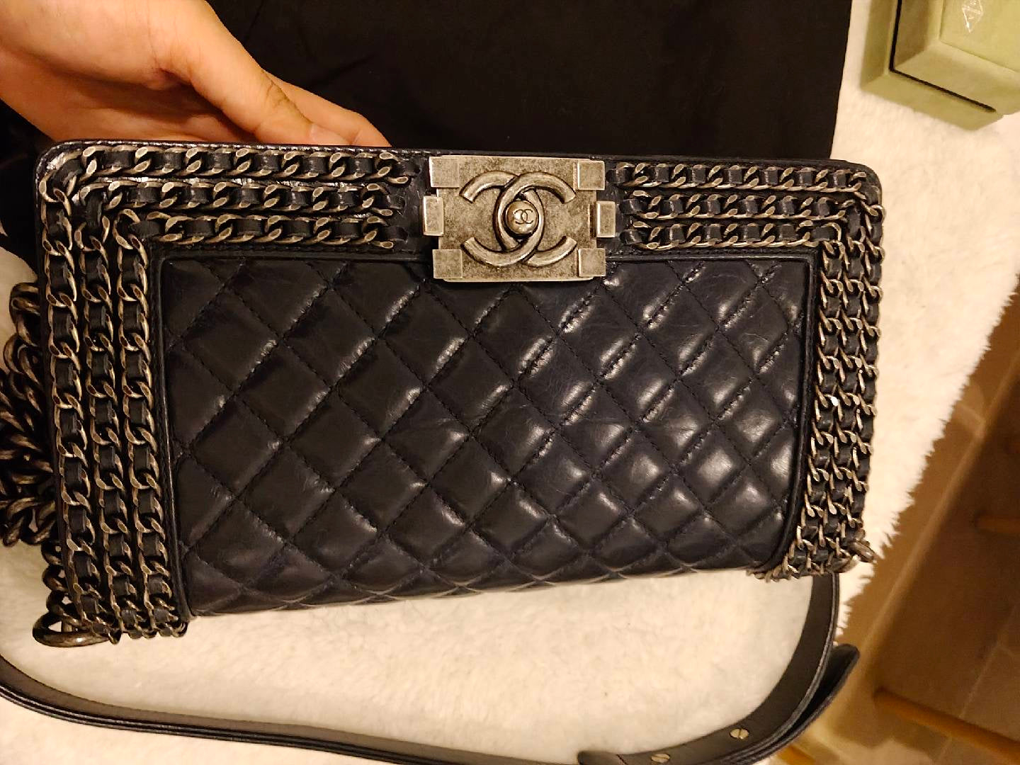 Chanel - Boy - Leather - Black - (medium)