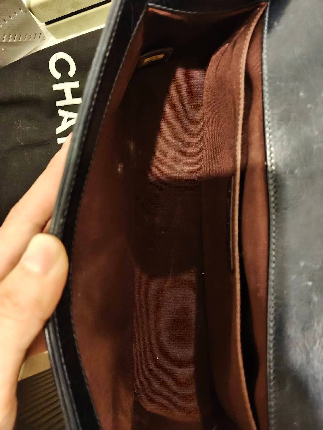 Chanel - Boy - Leather - Black - (medium)