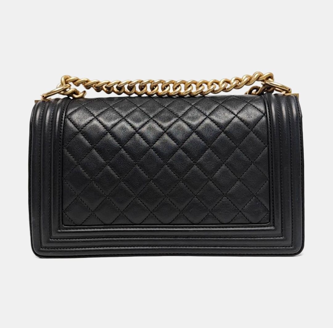Chanel - Boy - Leather - Black - (medium)