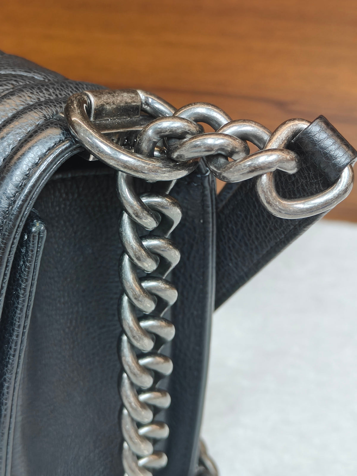 Chanel - Boy - Leather - Black - (medium)