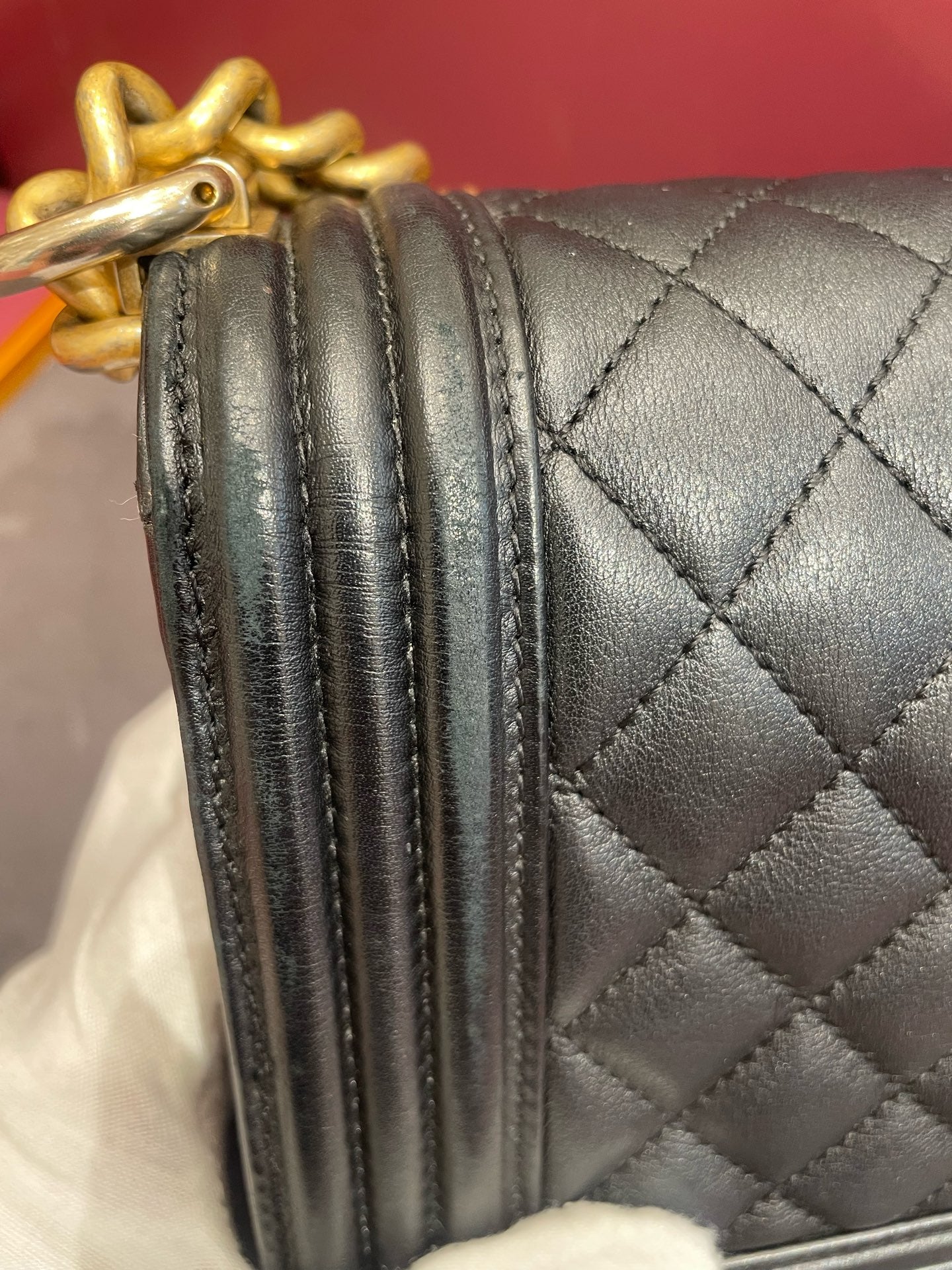 Chanel - Boy - Leather - Black - (medium)