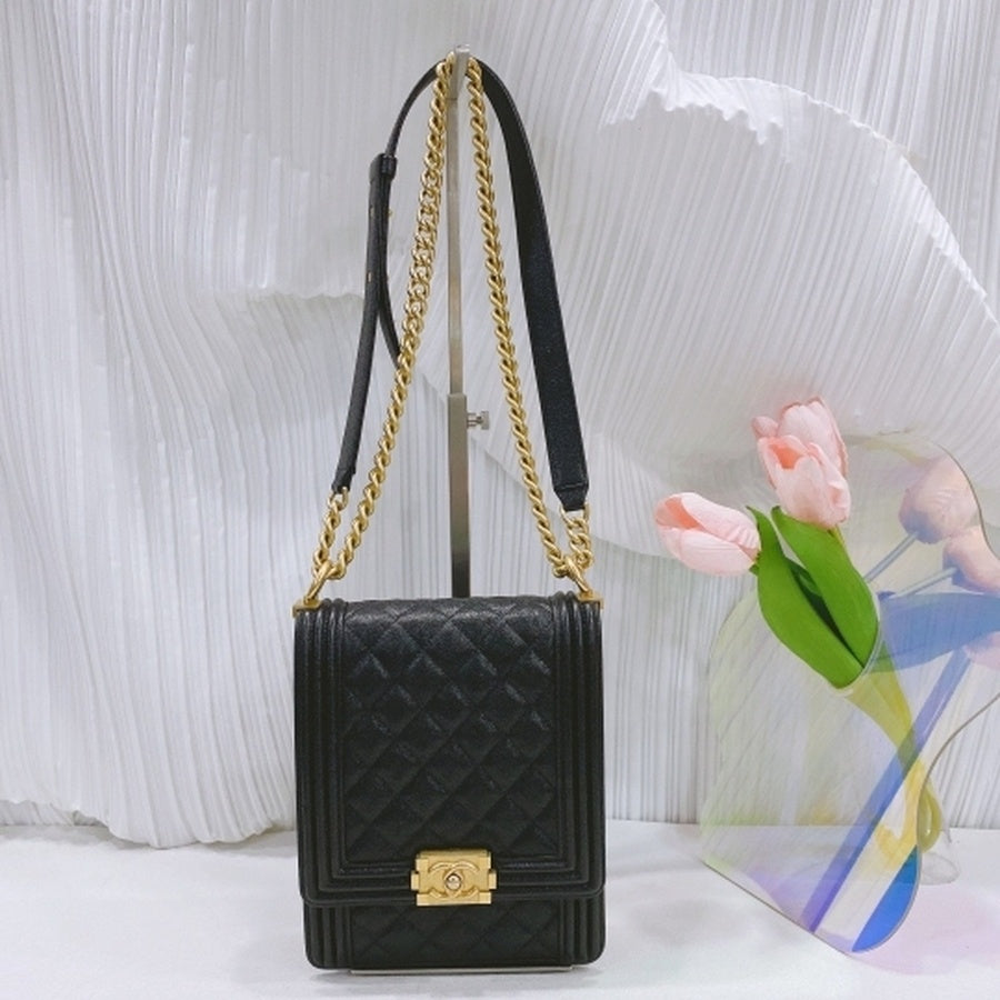 Chanel - Boy - Leather - Black - (small)