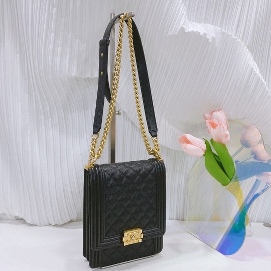 Chanel - Boy - Leather - Black - (small)