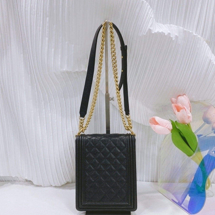 Chanel - Boy - Leather - Black - (small)