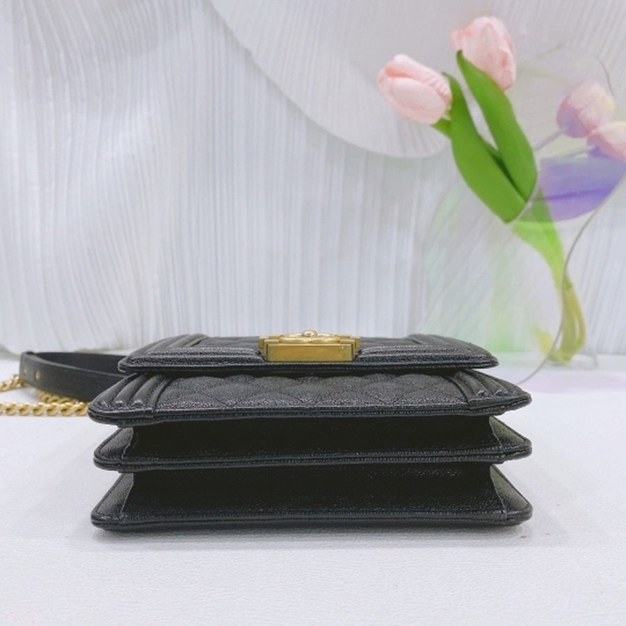 Chanel - Boy - Leather - Black - (small)