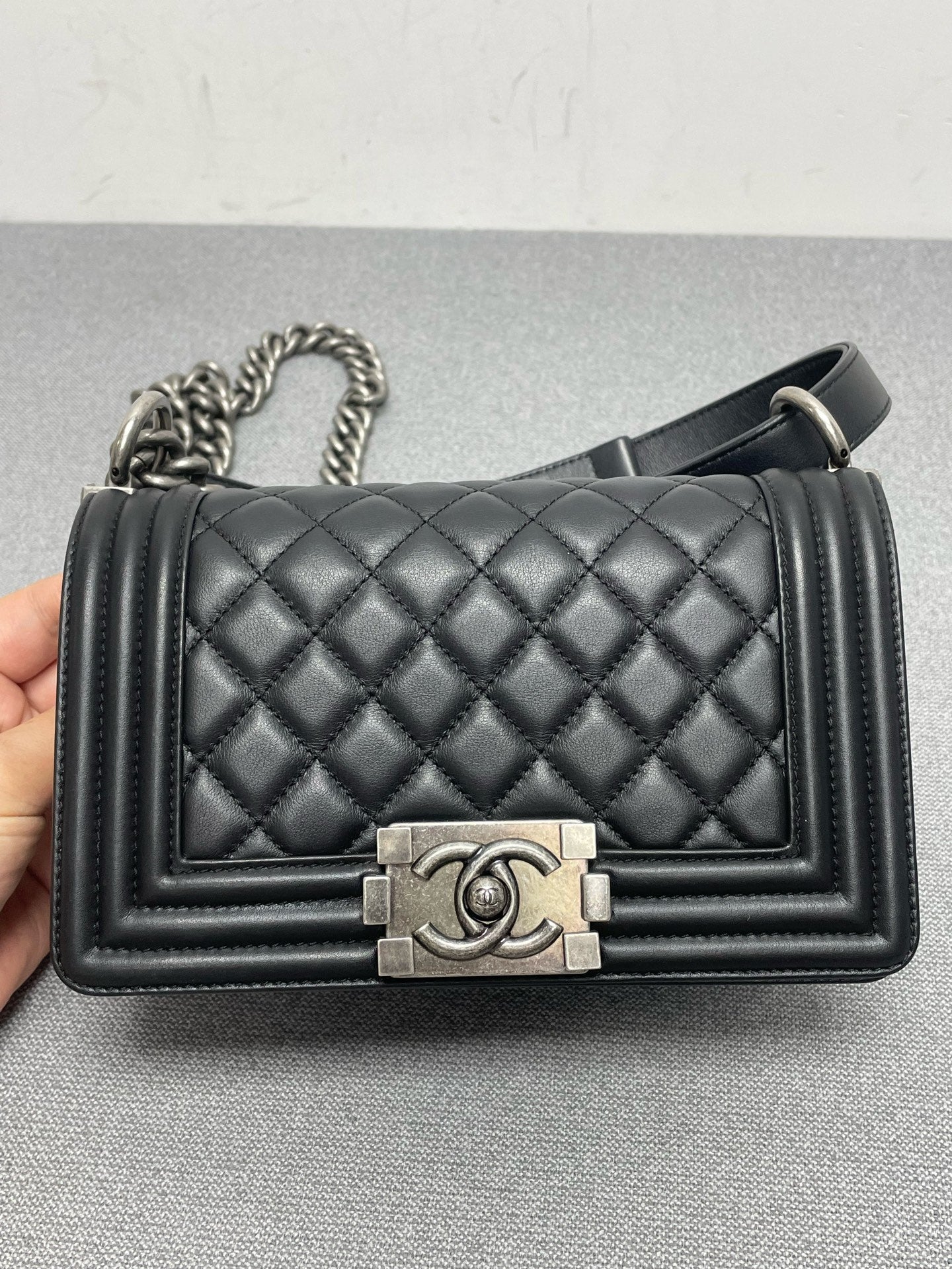 Chanel - Boy - Leather - Black - (small)