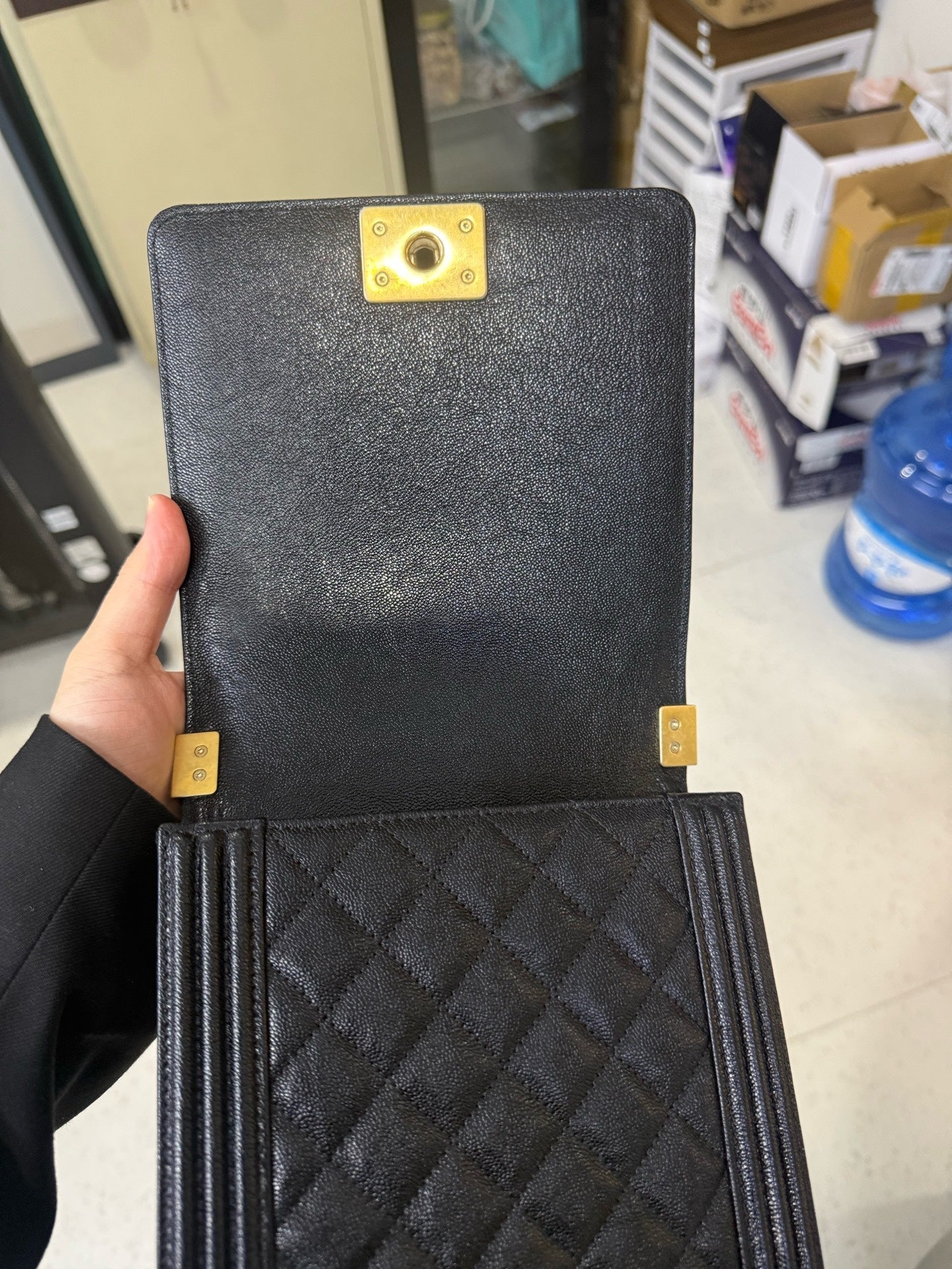 Chanel - Boy - Leather - Black - (small)