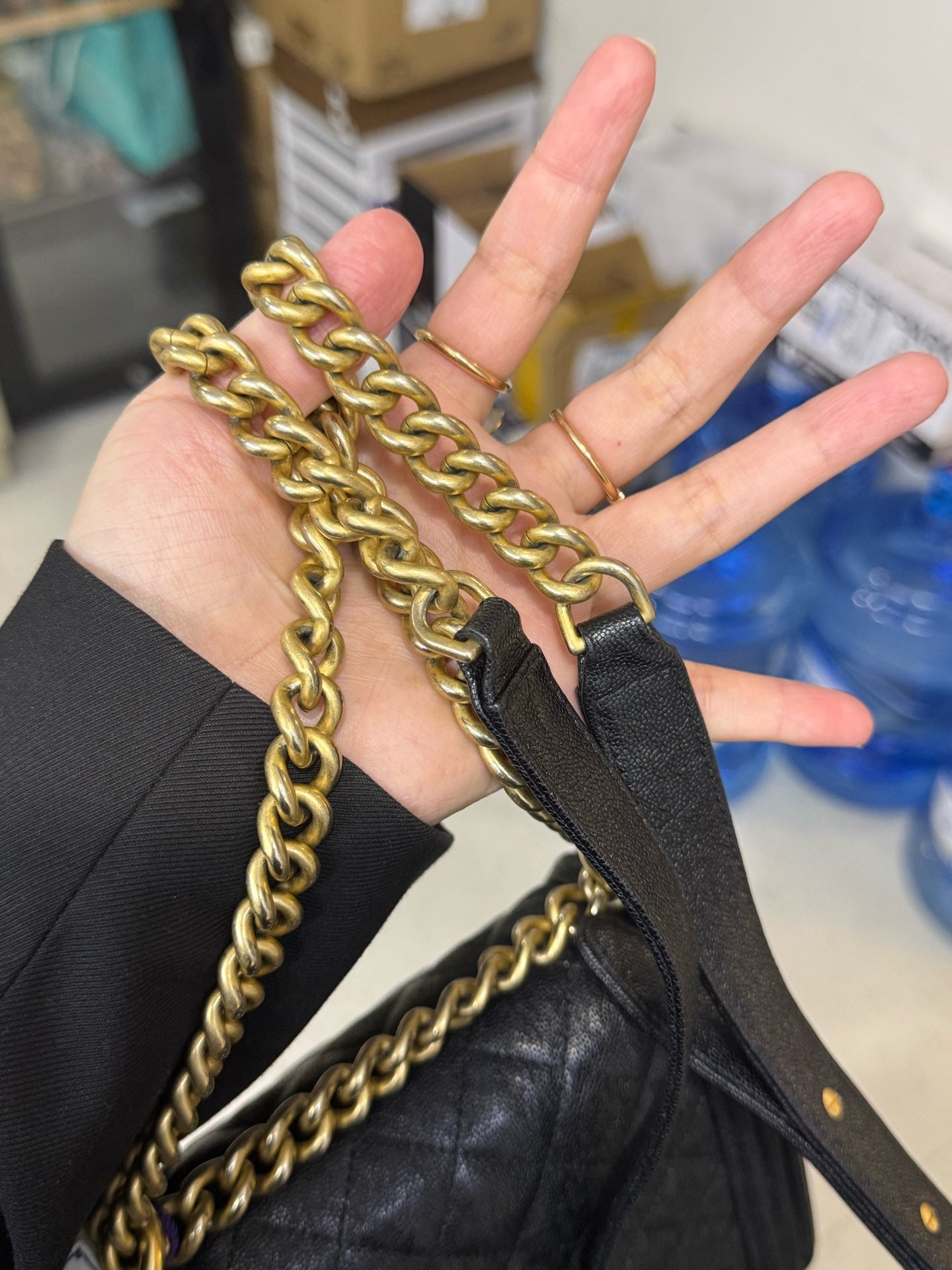 Chanel - Boy - Leather - Black - (small)