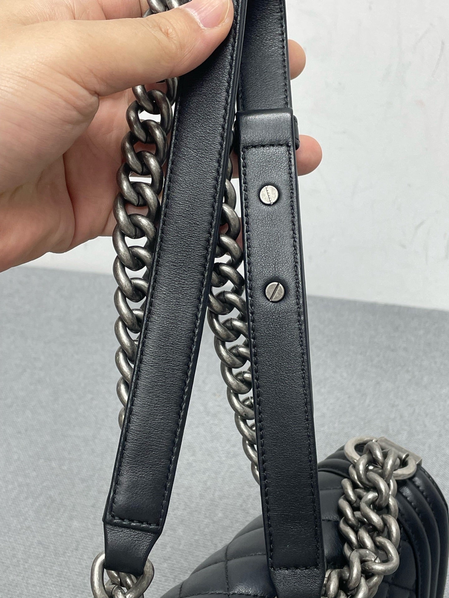Chanel - Boy - Leather - Black - (small)