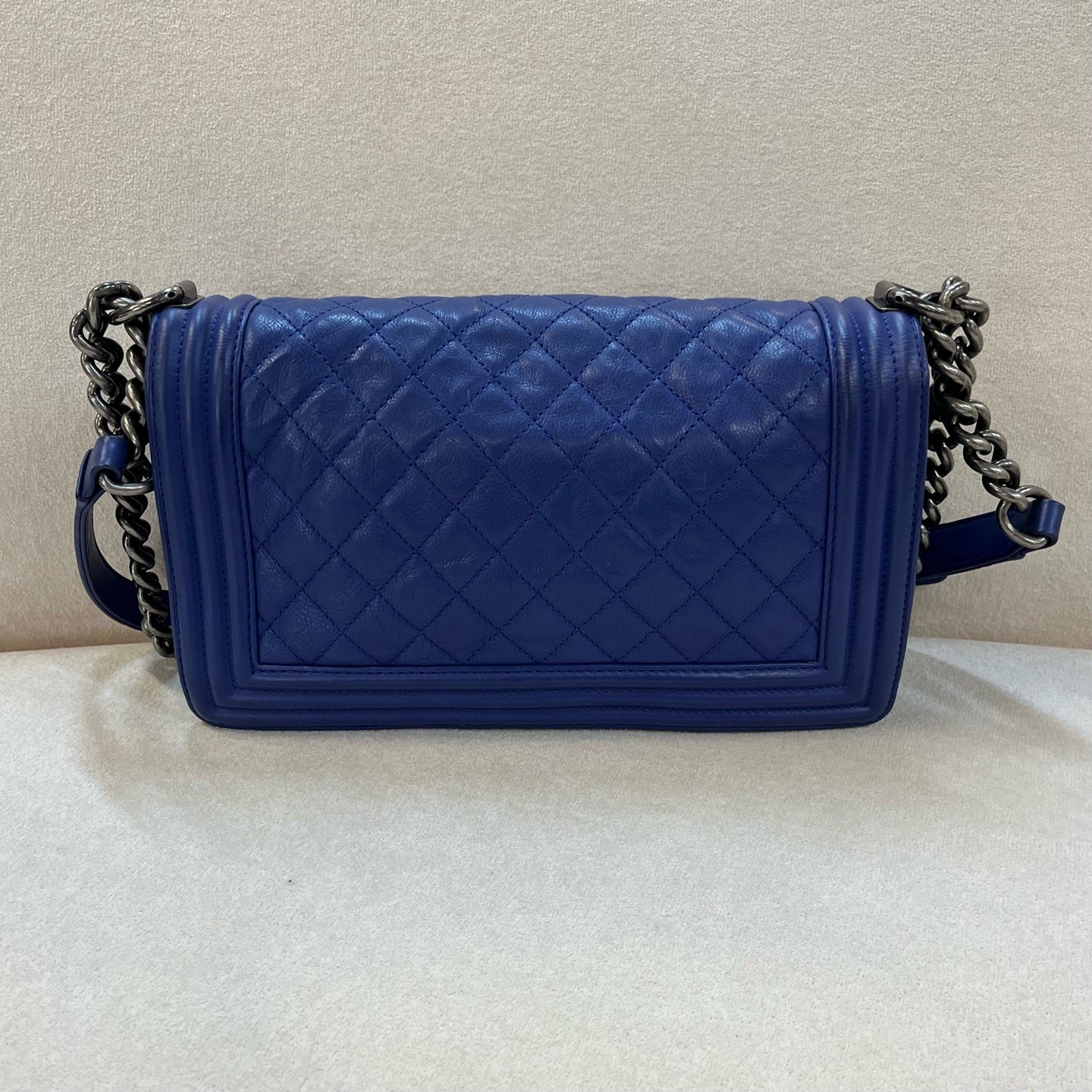 Chanel - Boy - Leather - Blue - (medium)