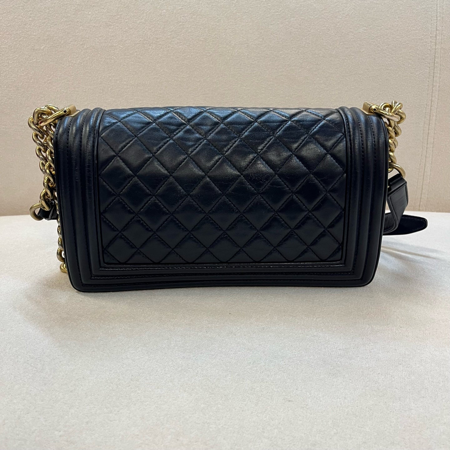 Chanel - Boy - Leather - Blue - (medium)
