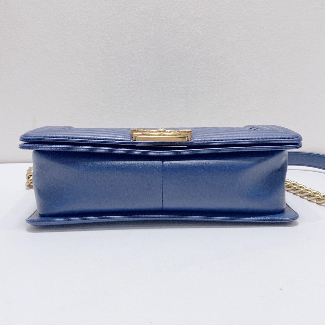 Chanel - Boy - Leather - Blue - (medium)