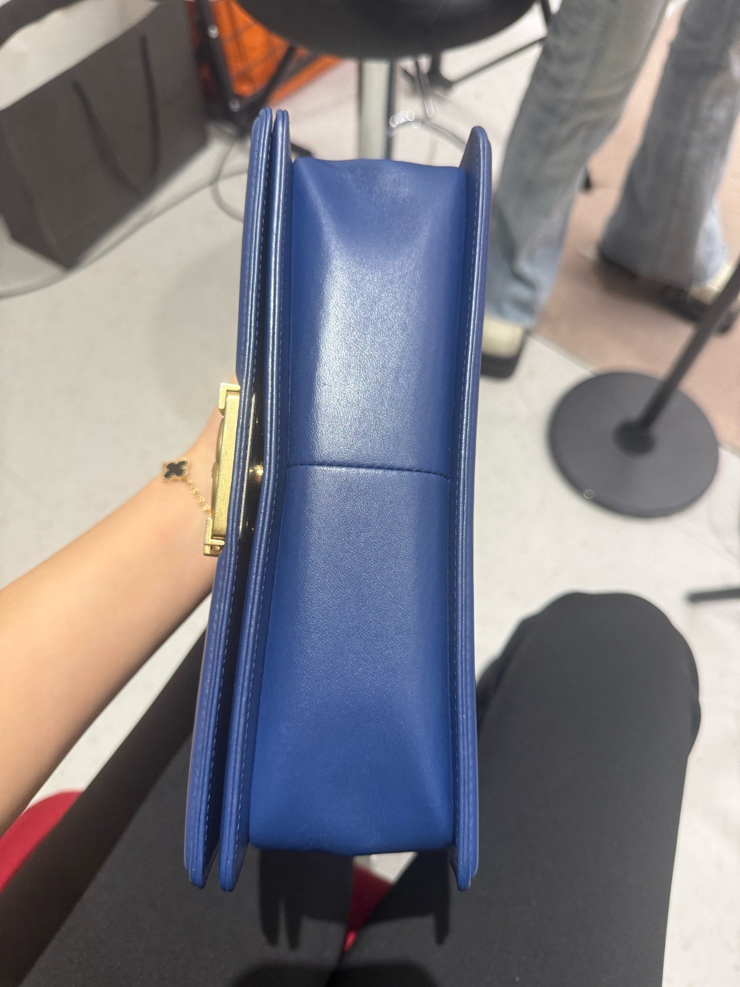 Chanel - Boy - Leather - Blue - (medium)