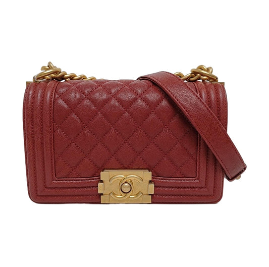 Chanel - Boy - Leather - Burgundy - (mini)