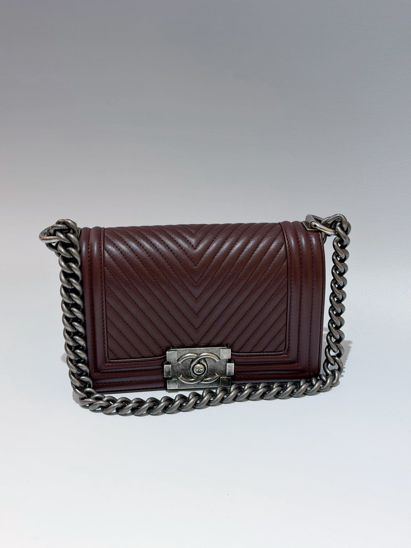 Chanel - Boy - Leather - Burgundy - (mini)