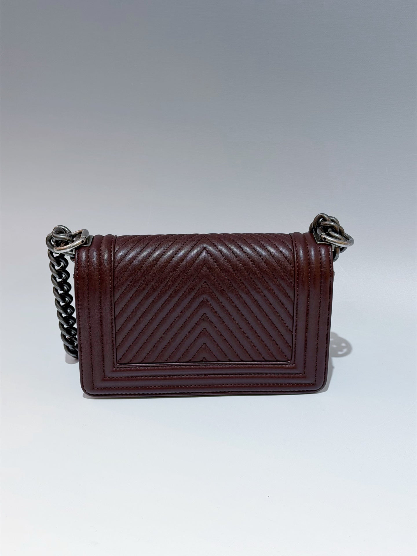 Chanel - Boy - Leather - Burgundy - (mini)