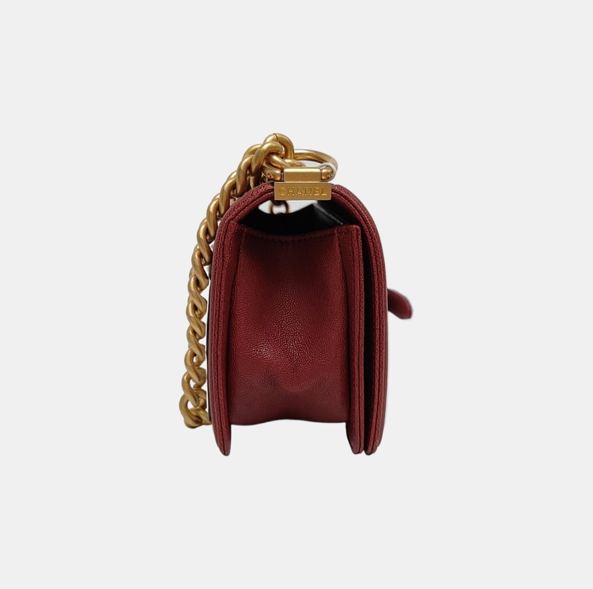 Chanel - Boy - Leather - Burgundy - (mini)