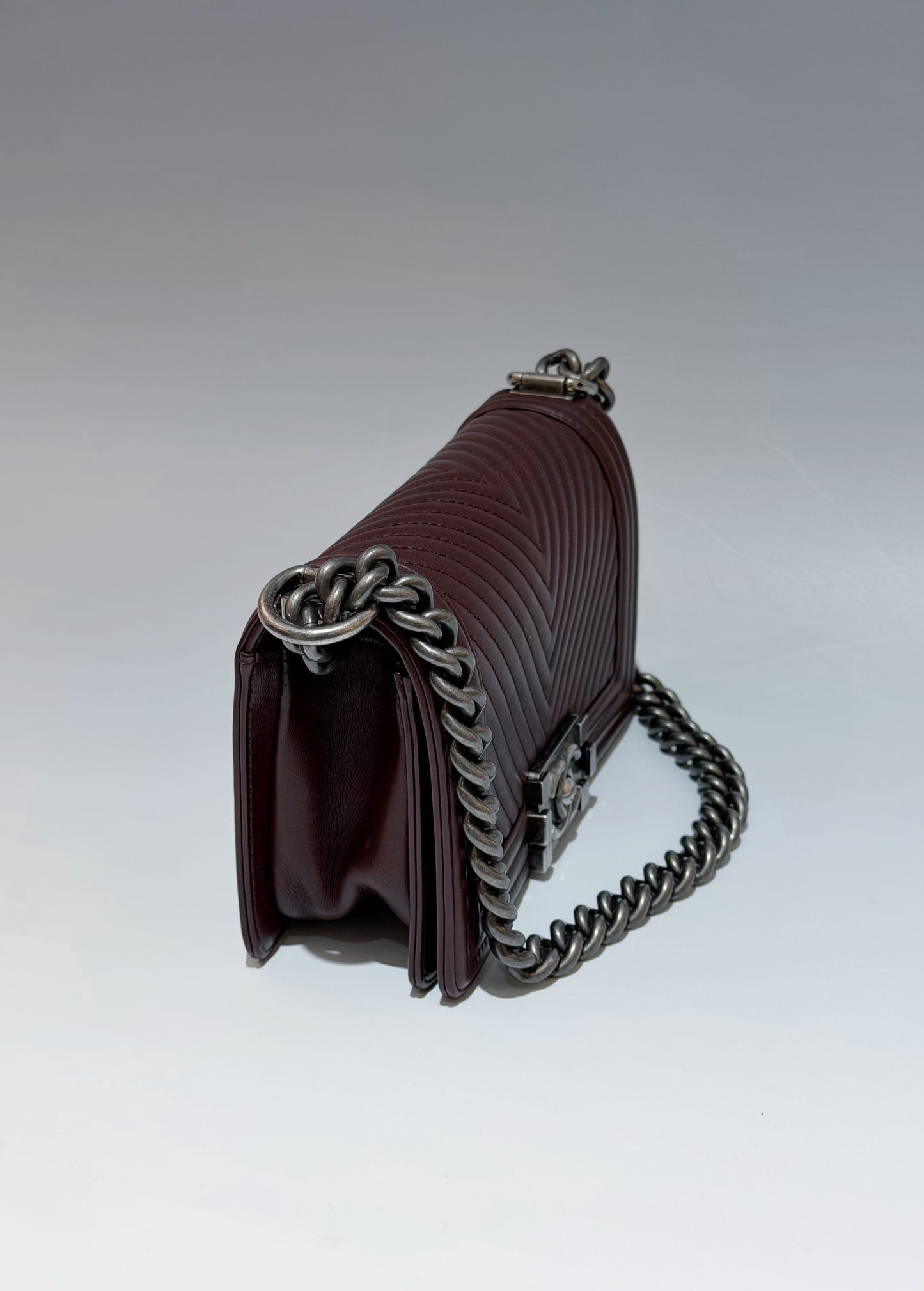 Chanel - Boy - Leather - Burgundy - (mini)