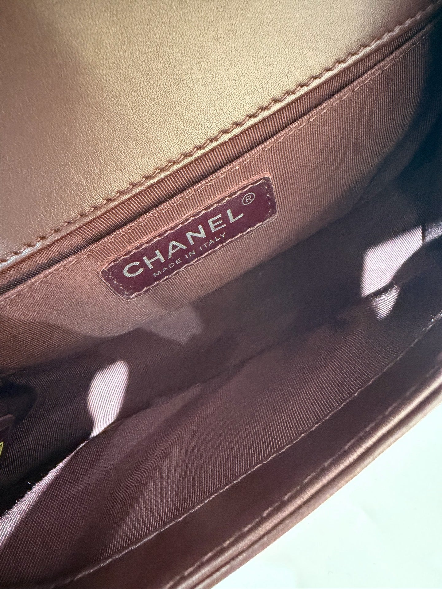 Chanel - Boy - Leather - Burgundy - (mini)