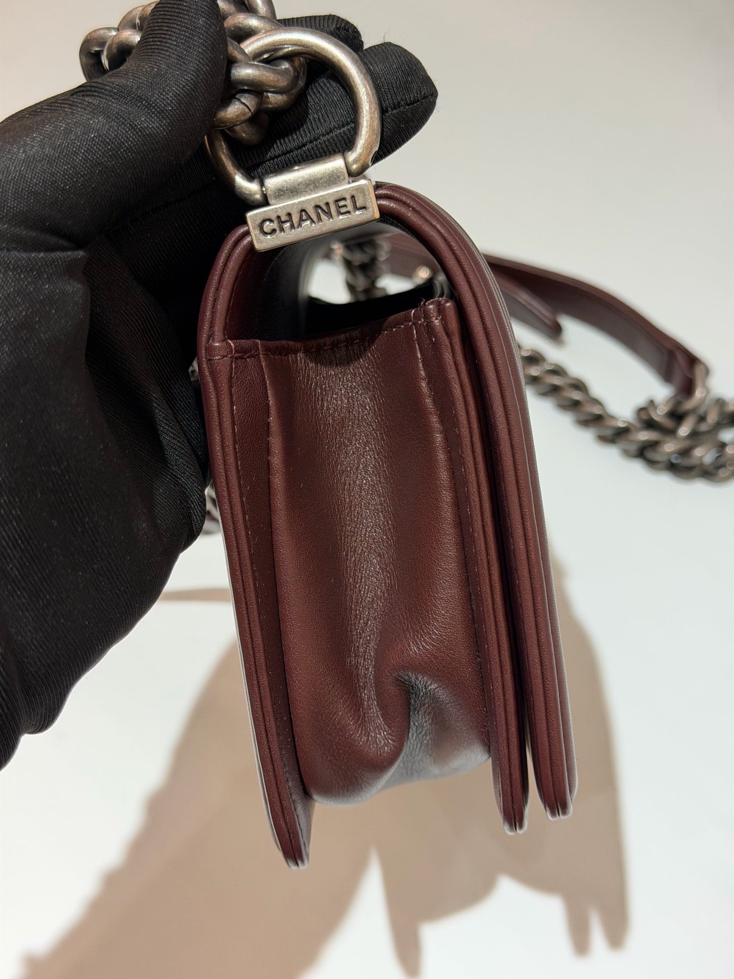 Chanel - Boy - Leather - Burgundy - (mini)